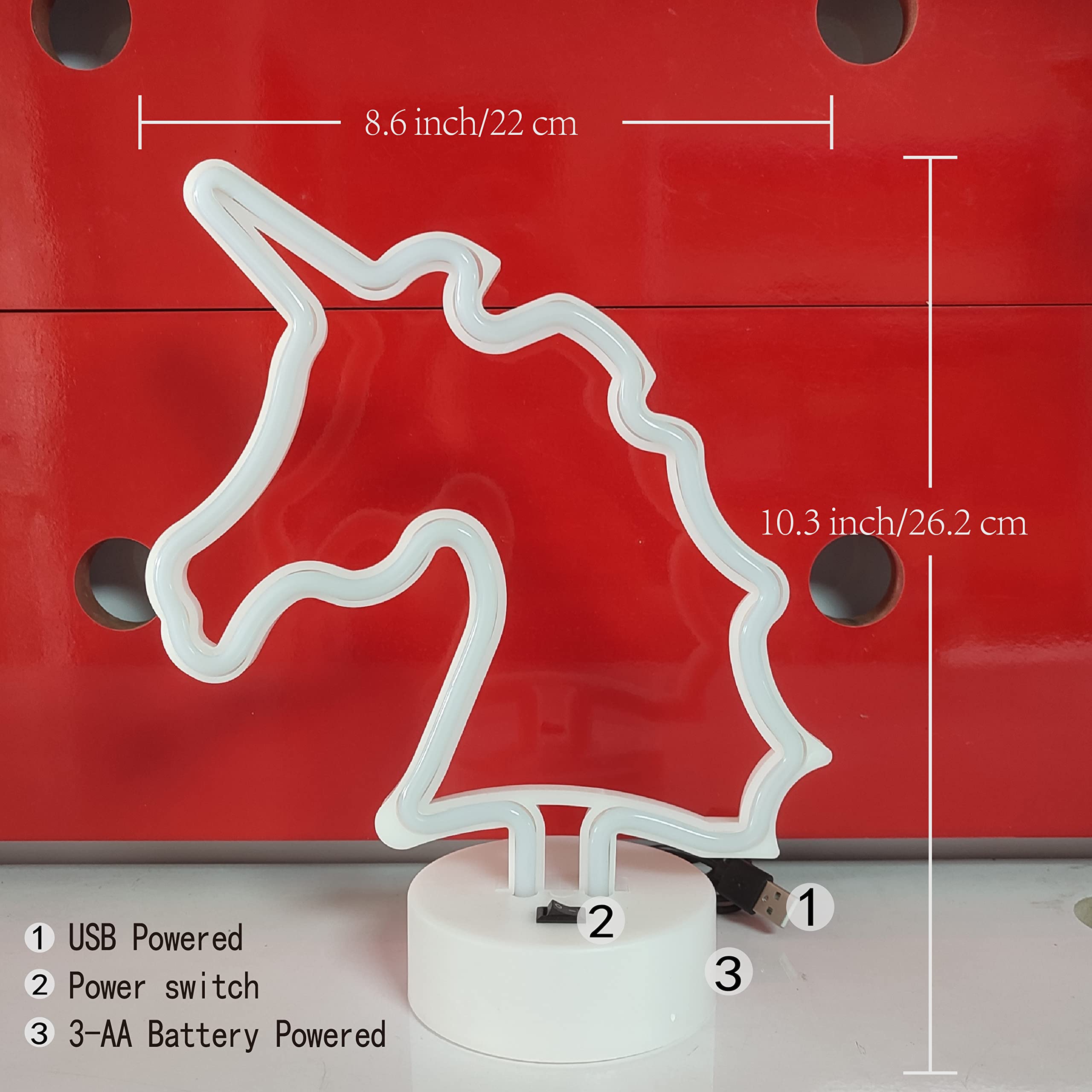 Amazon.co.jp: JYWJ ユニコーンネオンサイン ホルダーベース付き USB